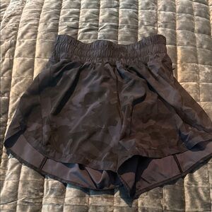 Women's Black Camouflage Shorts